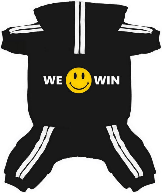 Weowin Pet Hoodie Tracksuit for Dogs (Black, X-Small)