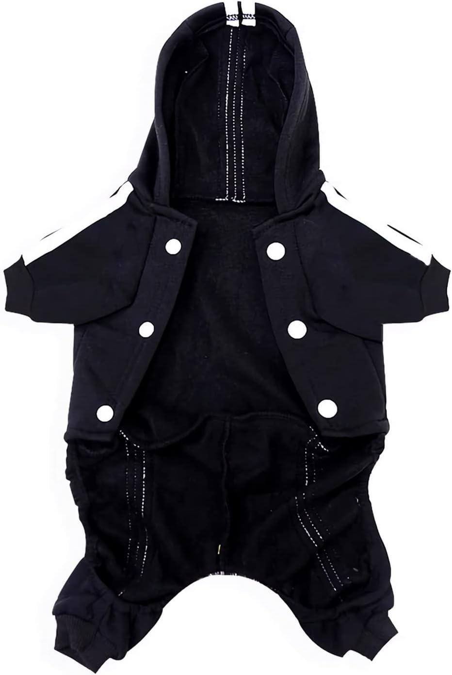 Weowin Pet Hoodie Tracksuit for Dogs (Black, X-Small)