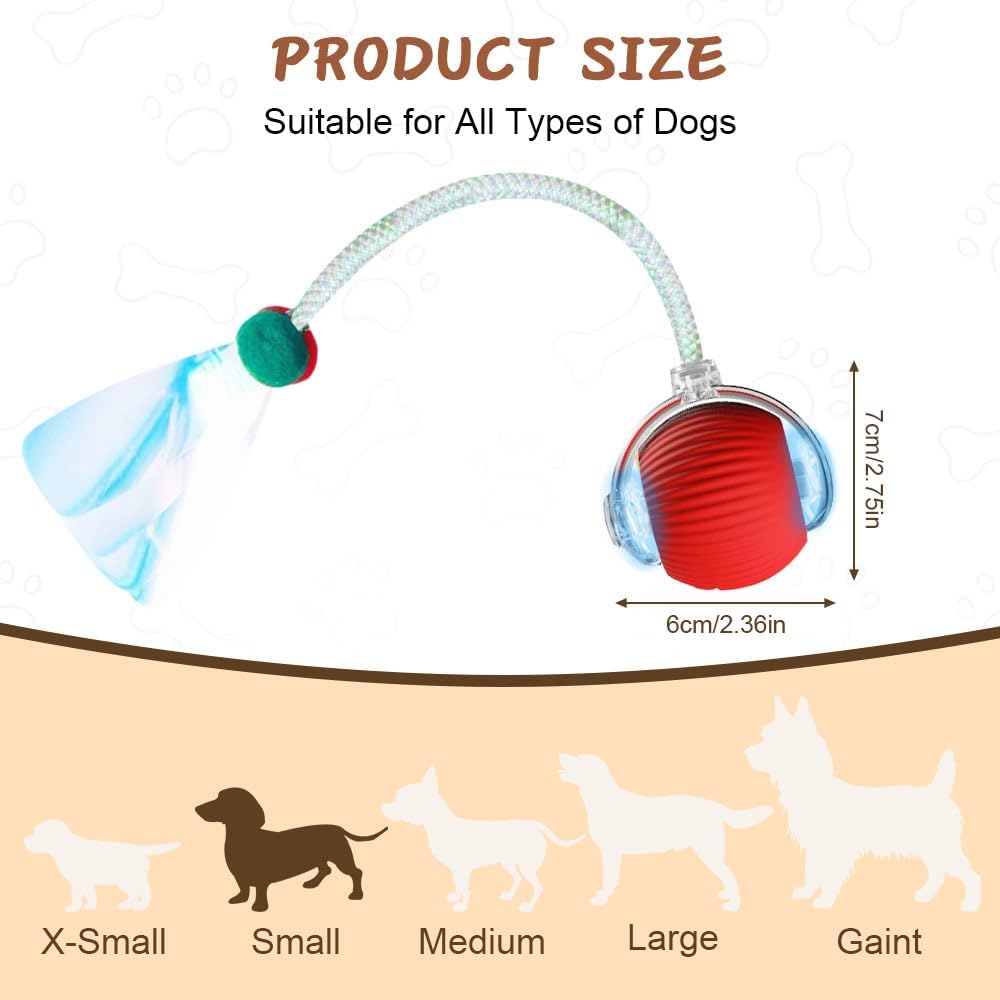 Interactive 360° Rotating Cat Ball Toy, Automatic Moving for Cats and Dogs