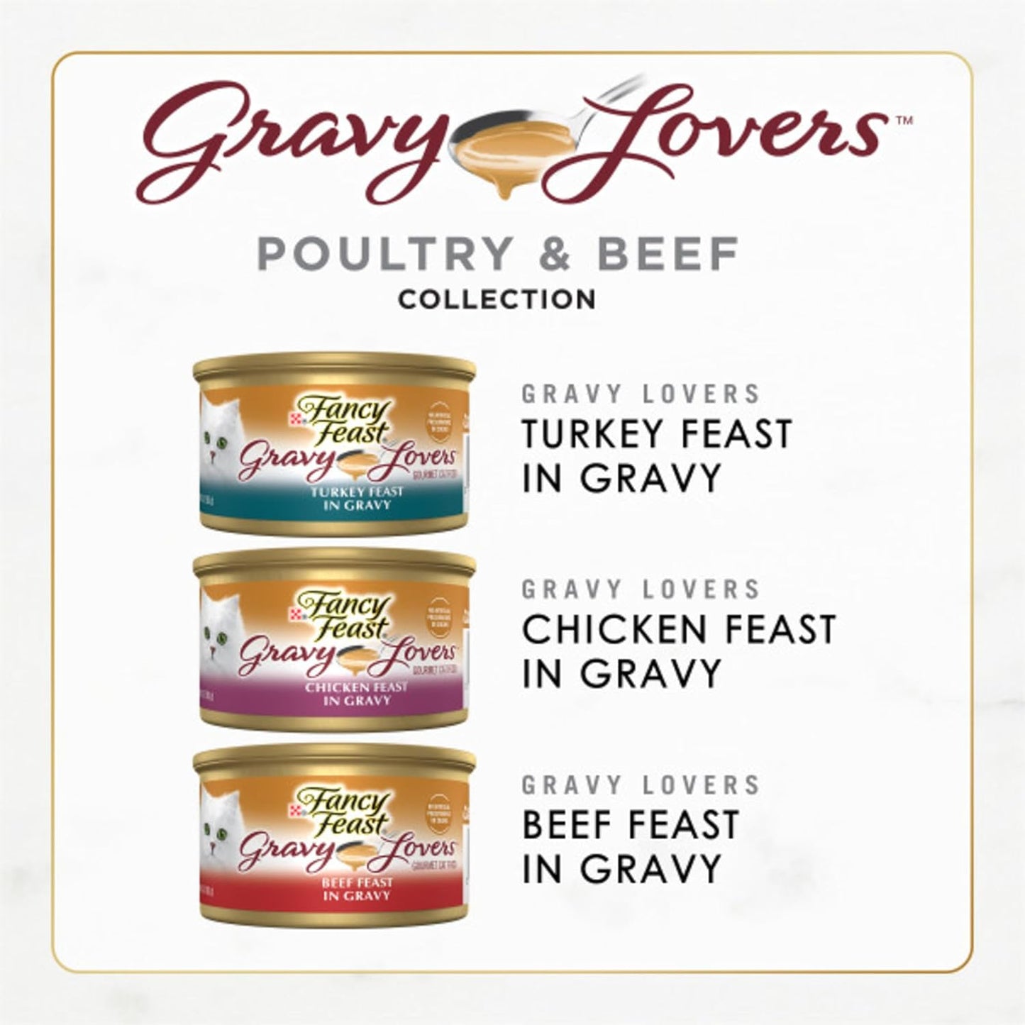 Purina Fancy Feast Gravy Lovers 24-Pack 3 oz Cans