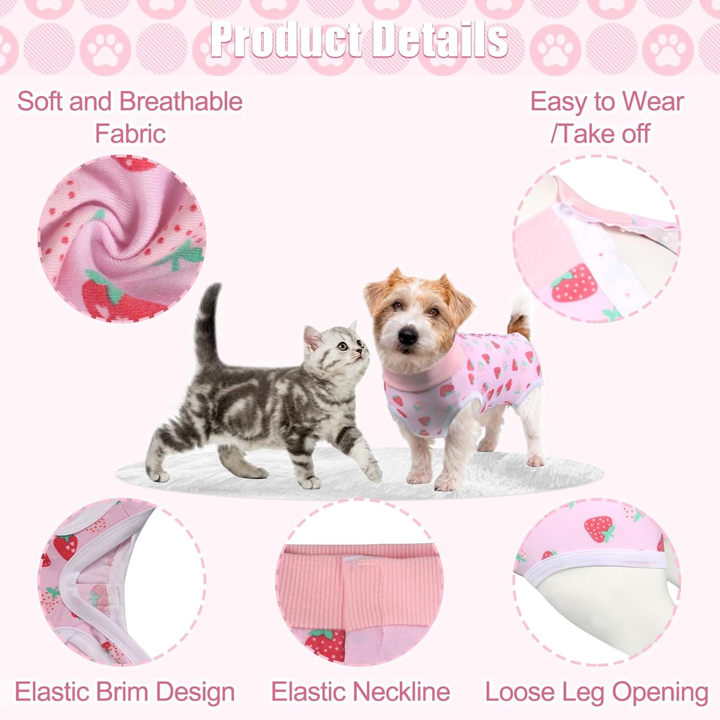 FEimaX Dog Recovery Suit with Pee Hole, E-Collar Alternative