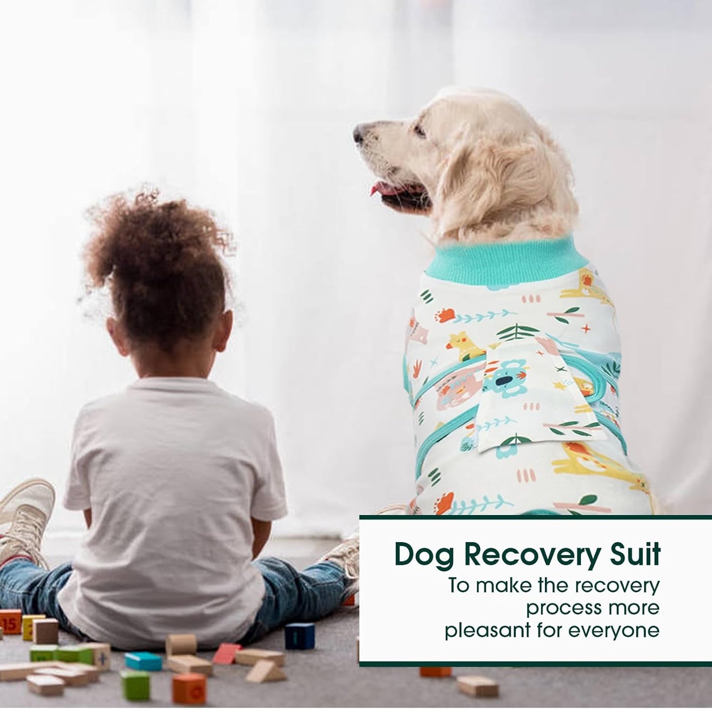 Kuoser Recovery Suit for Dogs & Cats, E-Collar Alternative, Abdominal Wounds & Surgery Recovery