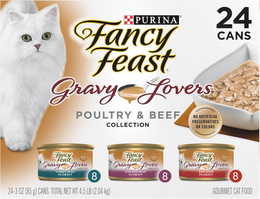 Purina Fancy Feast Gravy Lovers 24-Pack 3 oz Cans